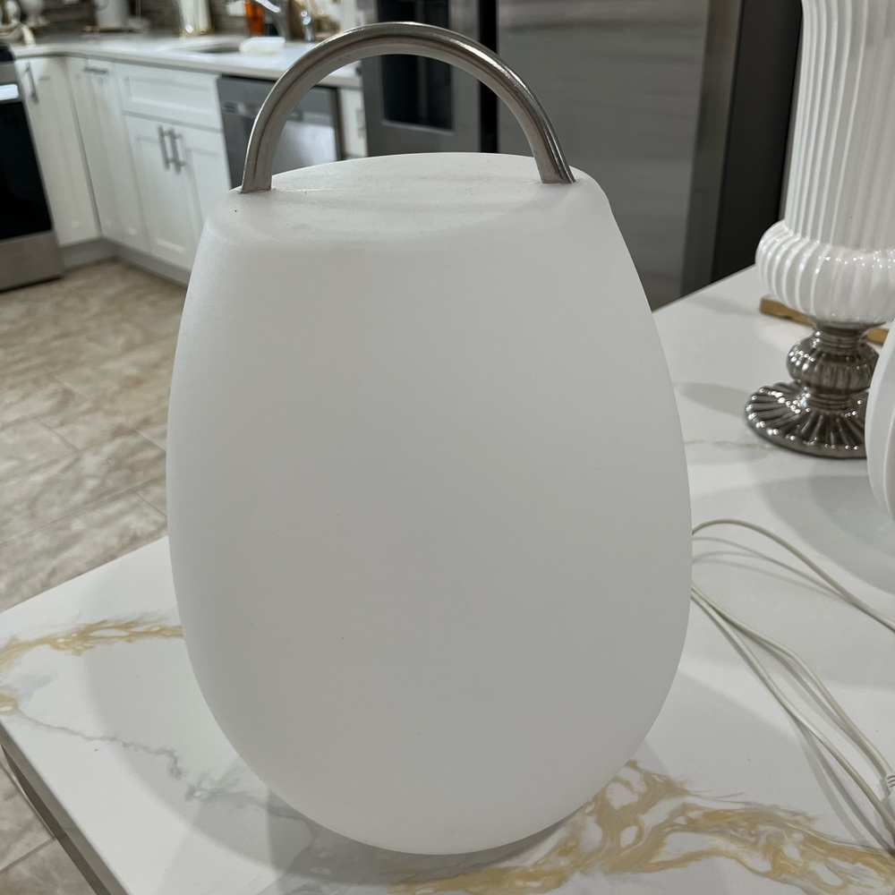 Elegant White Portable Lantern
